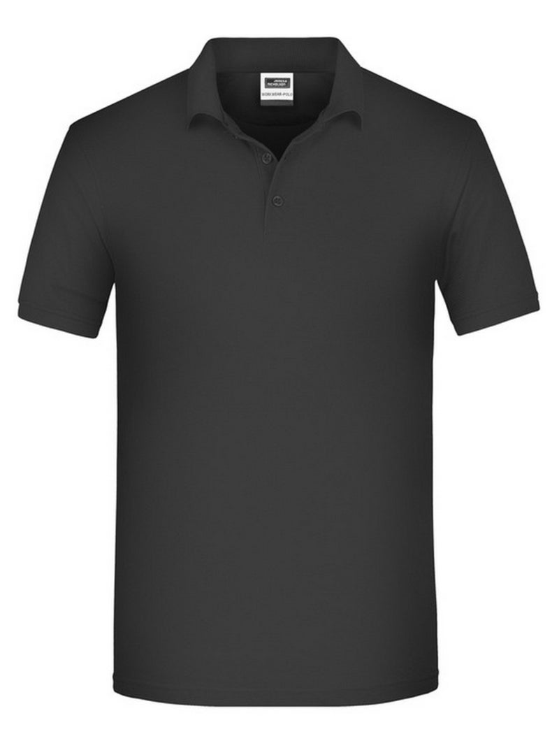 James and Nicholson - Polo BIO WORKWEAR Noir - Kiabi