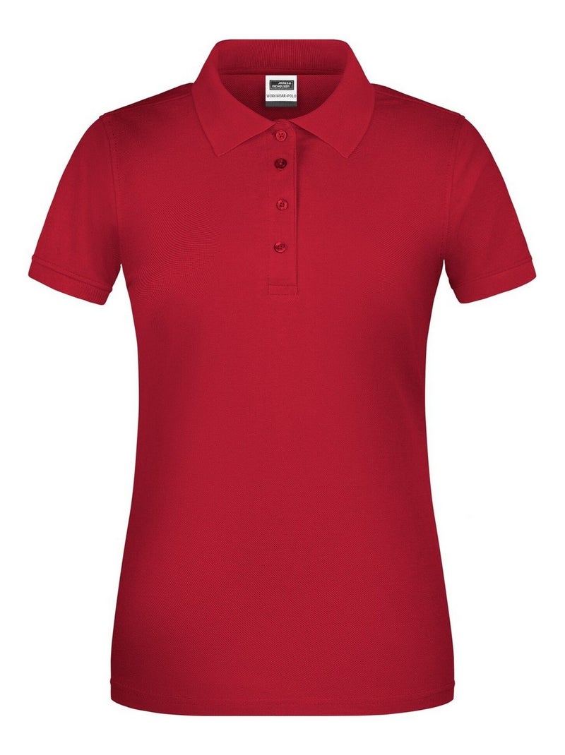 James and Nicholson - Polo BIO WORKWEAR Rouge - Kiabi