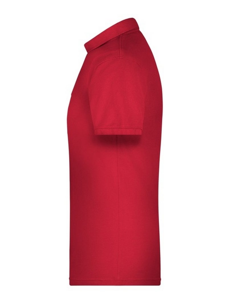 James and Nicholson - Polo BIO WORKWEAR Rouge - Kiabi