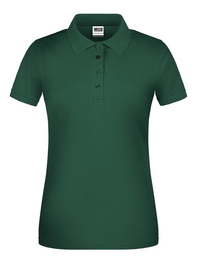 James and Nicholson - Polo BIO WORKWEAR Vert foncé - Kiabi