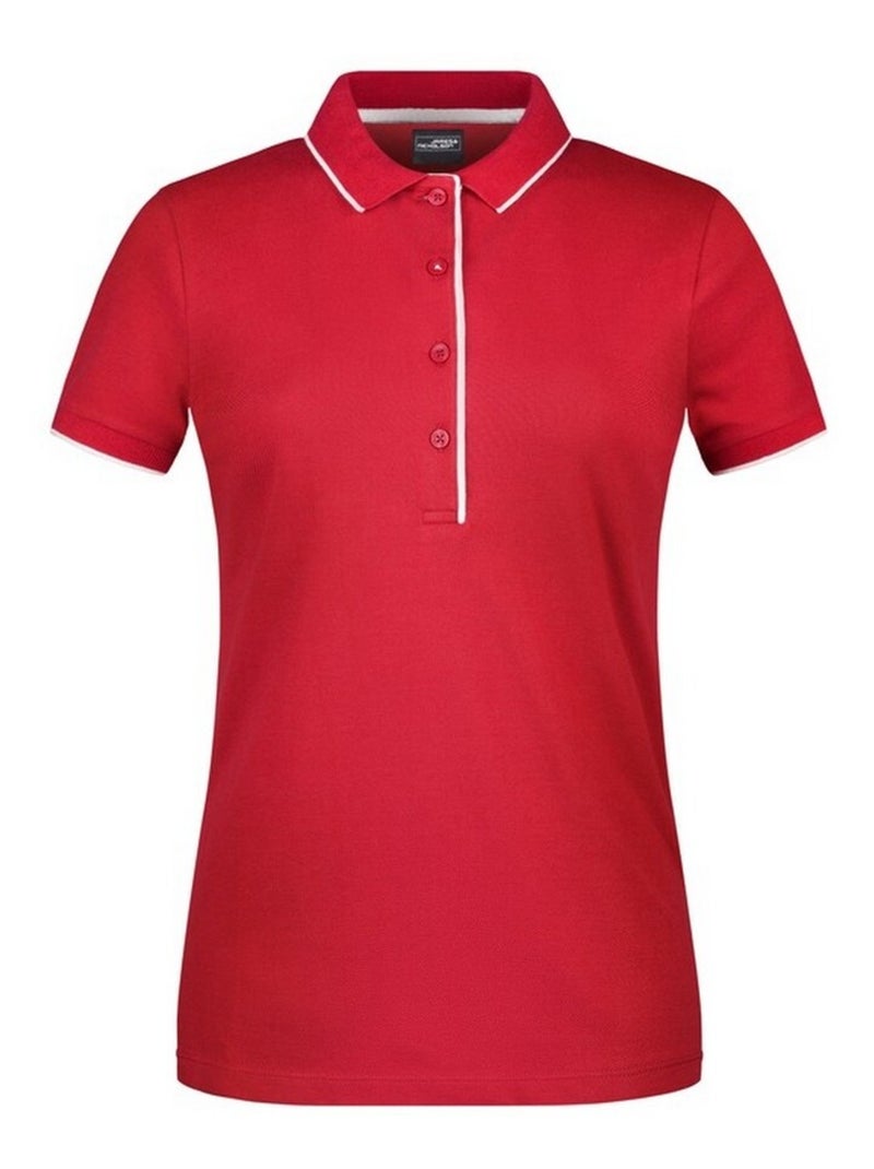 James and Nicholson - Polo Blanc Rouge - Kiabi