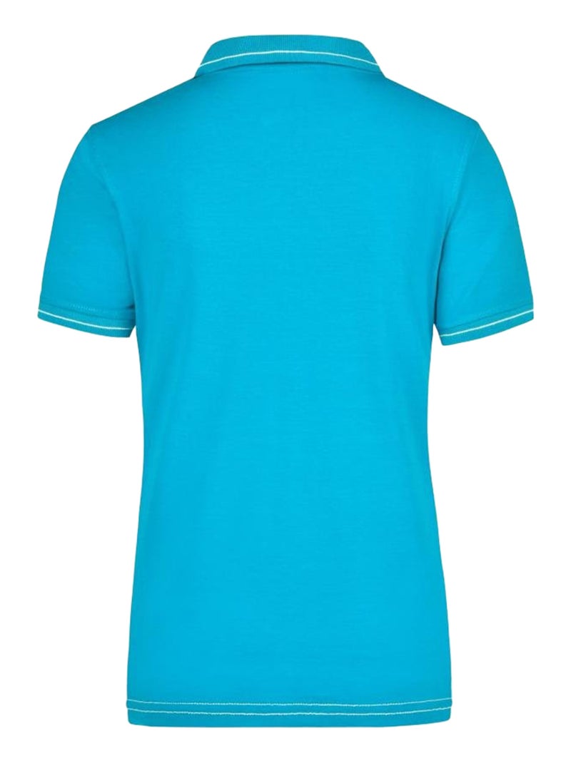 James and Nicholson - Polo Bleu turquoise - Kiabi
