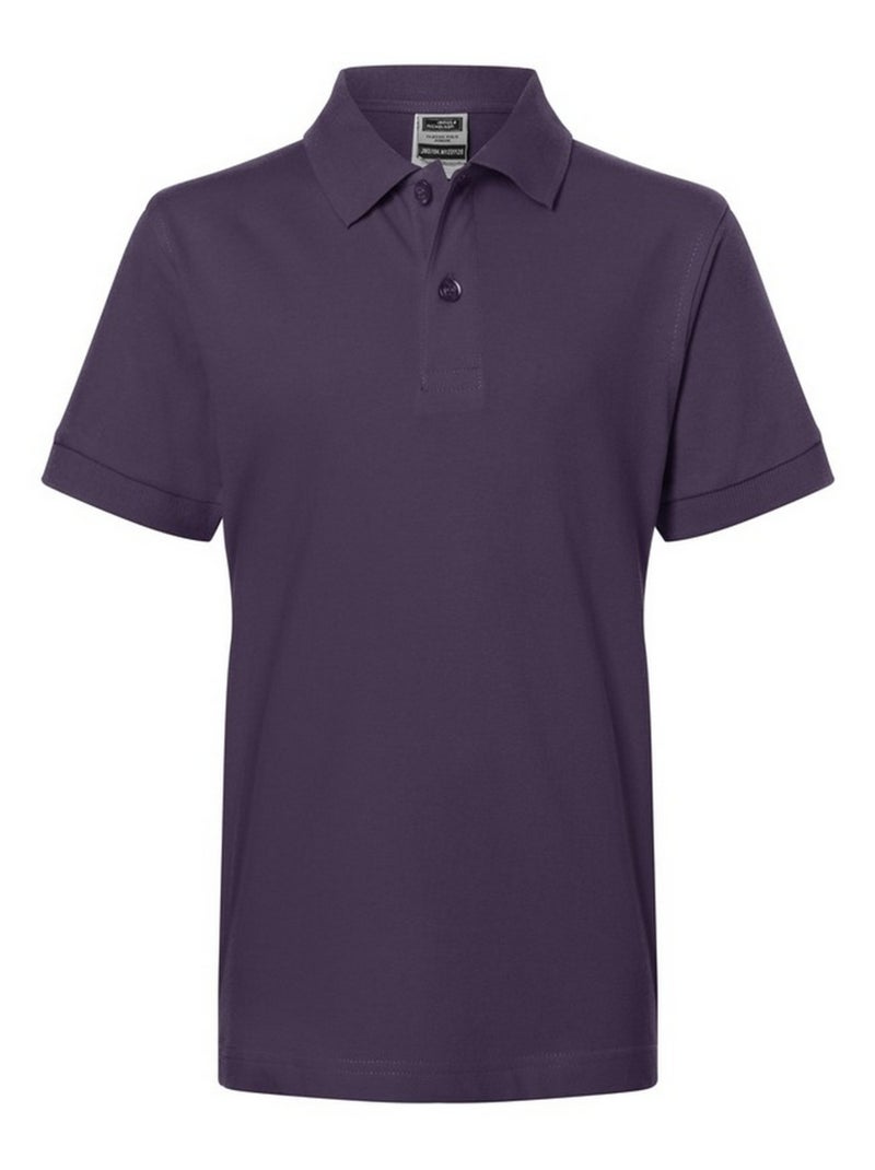 James and Nicholson - Polo CLASSIC Violet aubergine - Kiabi
