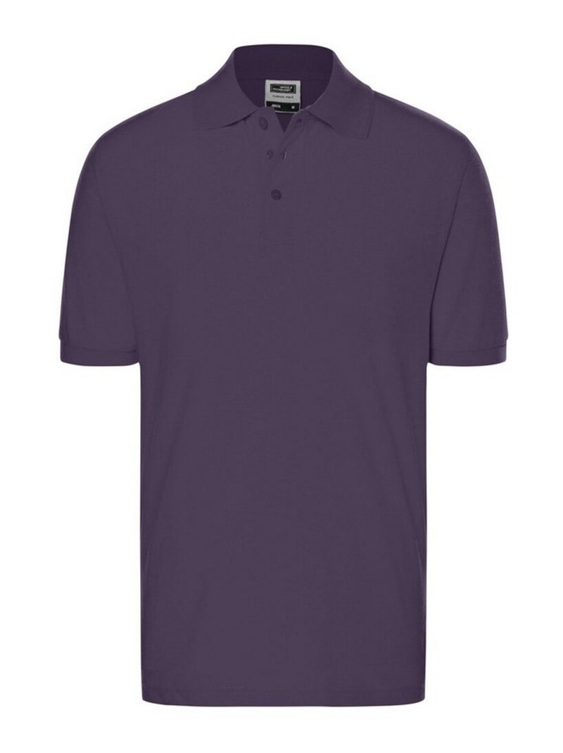 James and Nicholson - Polo CLASSIC Violet aubergine - Kiabi