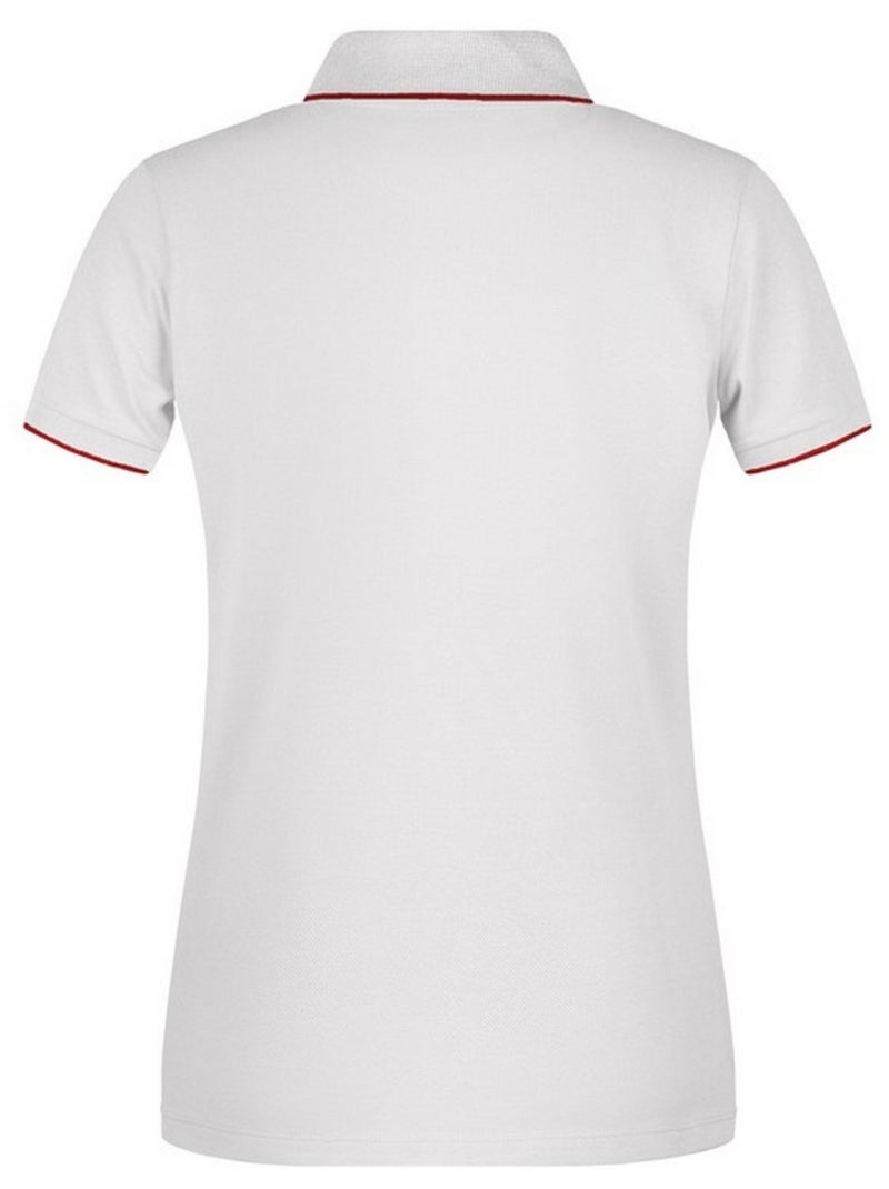 James and Nicholson - Polo motif/style à rayures Blanc/Rouge - Kiabi