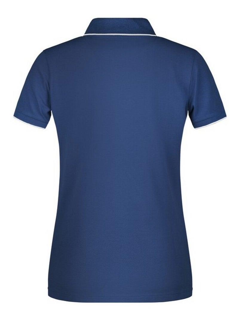 James and Nicholson - Polo motif/style à rayures Bleu Bleu marine Blanc - Kiabi