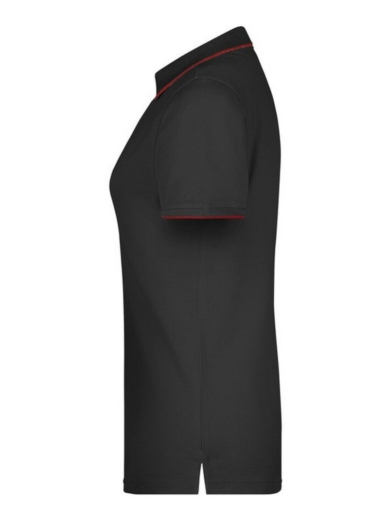 James and Nicholson - Polo motif/style à rayures Noir Rouge - Kiabi