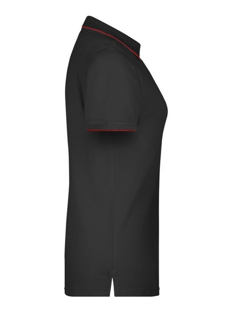 James and Nicholson - Polo motif/style à rayures Noir Rouge - Kiabi