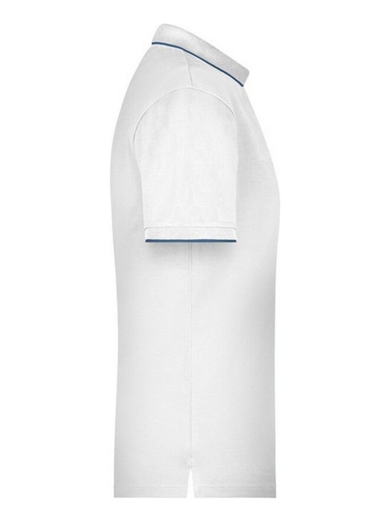 James and Nicholson - Polo motif/style rayures contrastées Blanc Bleu - Kiabi