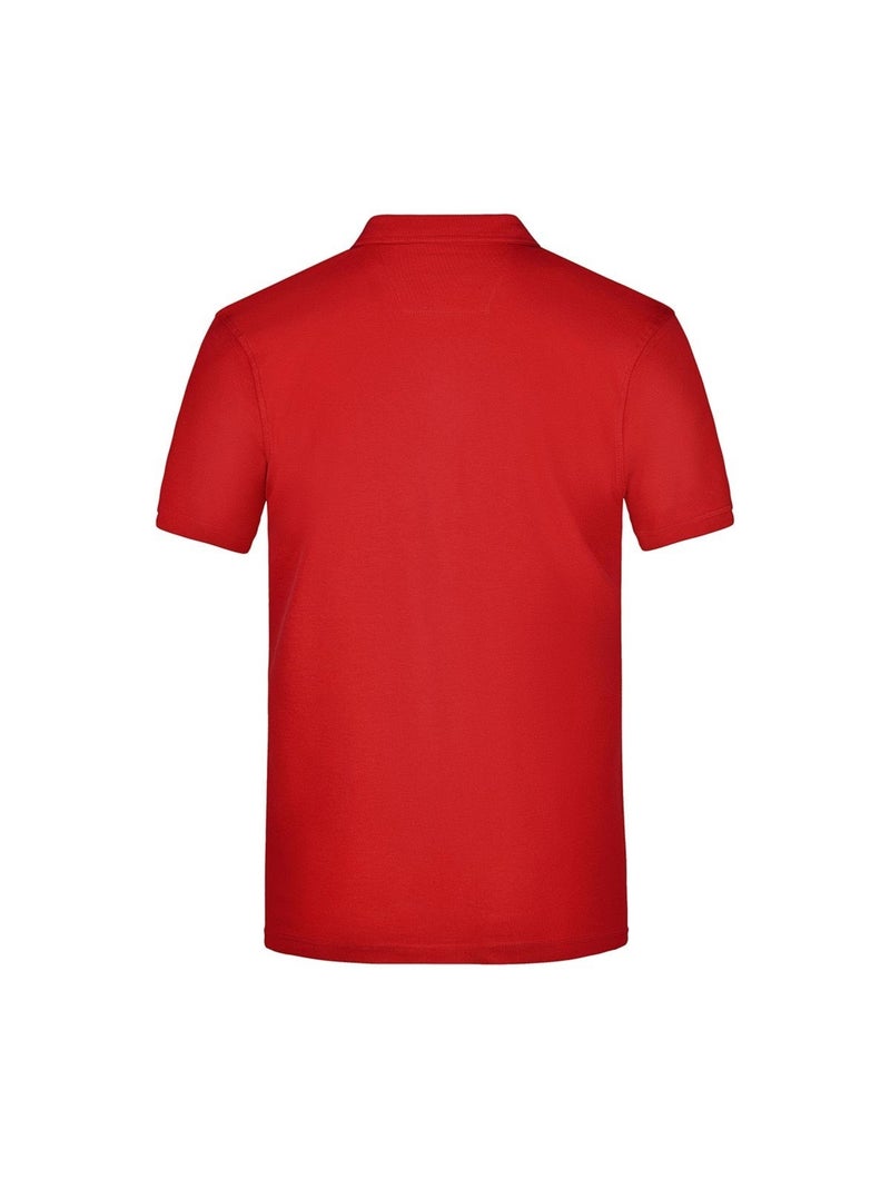 James and Nicholson - Polo motif/style uni Blanc Rouge Blanc - Kiabi