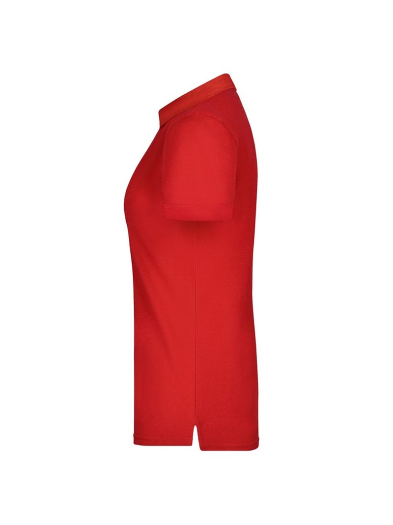 James and Nicholson - Polo motif/style uni Blanc Rouge Blanc - Kiabi