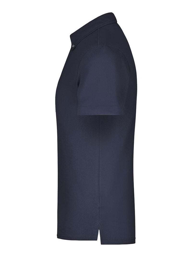 James and Nicholson - Polo motif/style uni Bleu Bleu marine Blanc - Kiabi