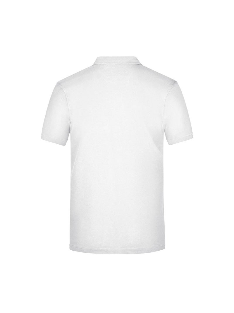 James and Nicholson - Polo motif/style uni Marine/Blanc - Kiabi