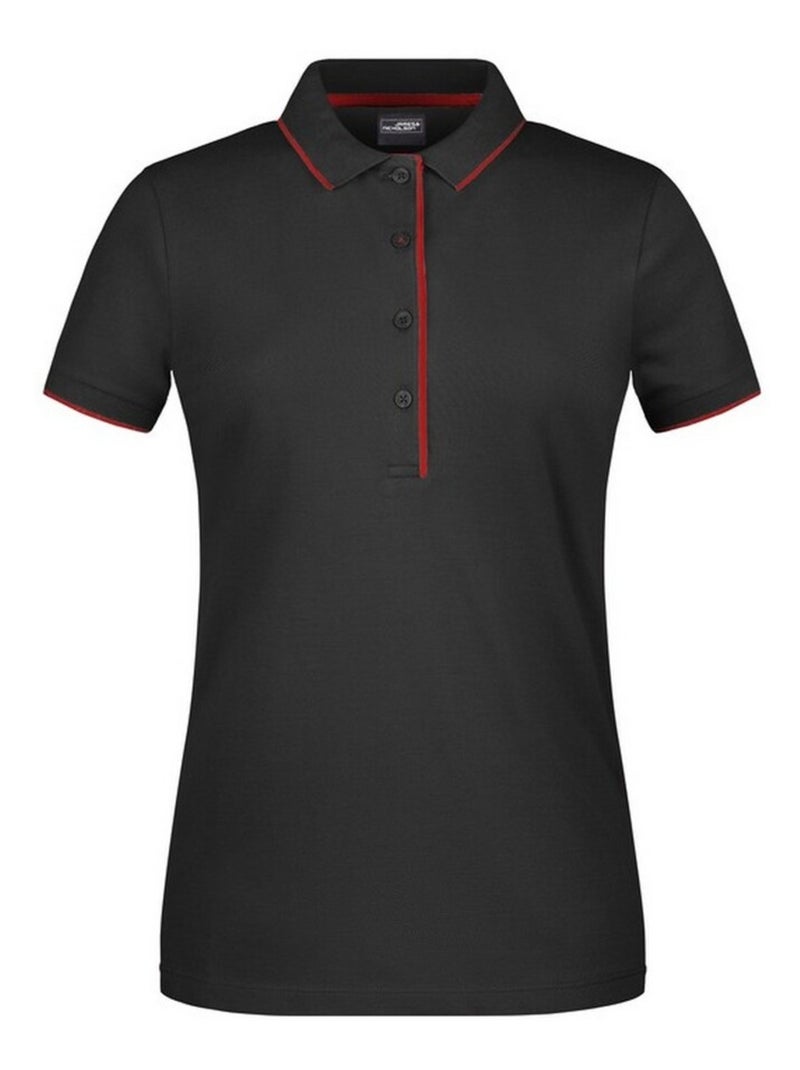 James and Nicholson - Polo Noir Rouge - Kiabi