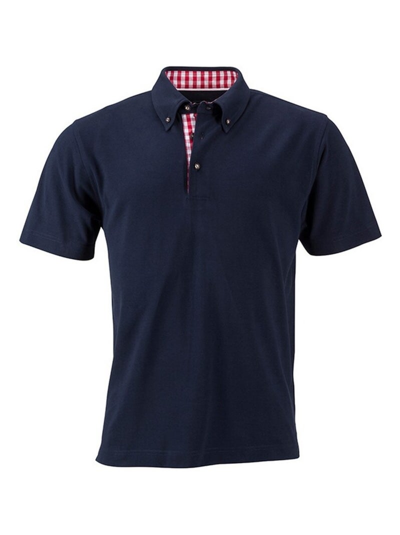 James and Nicholson - Polo TRADÇaIONAL Noir Bleu marine - Kiabi