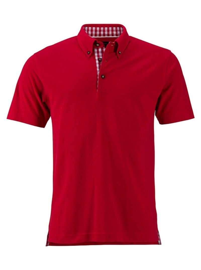 James and Nicholson - Polo TRADÇaIONAL Rouge bordeaux - Kiabi