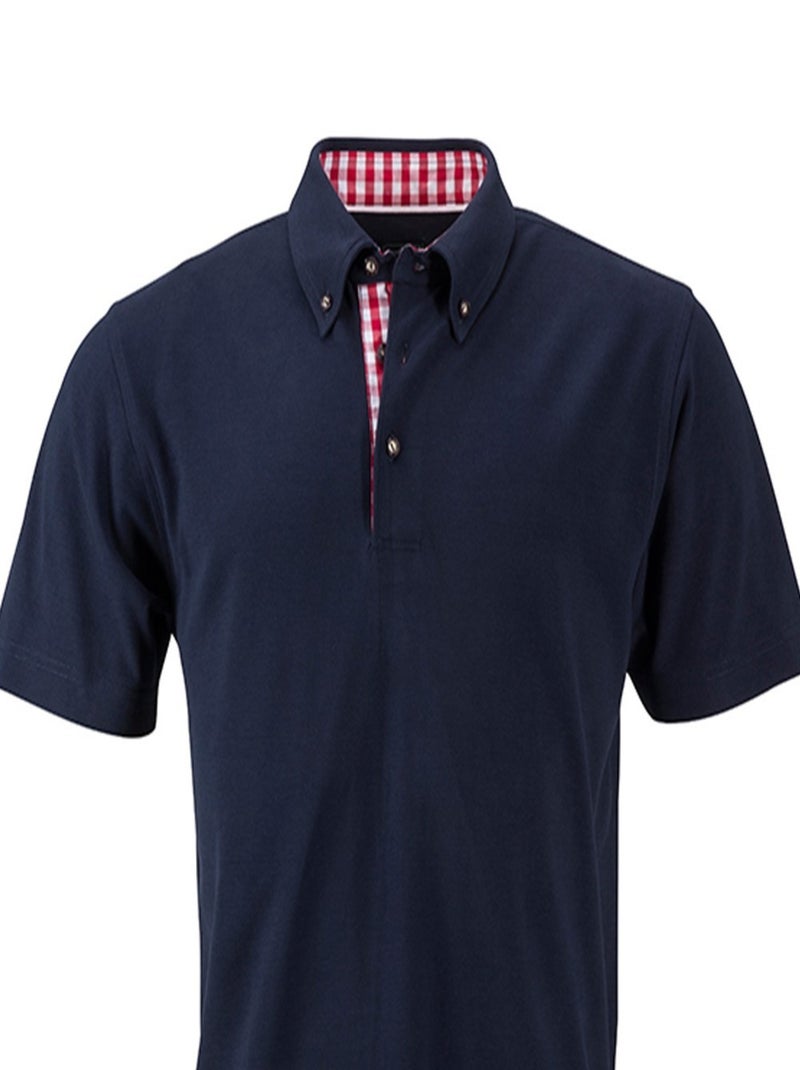 James and Nicholson - Polo TRADITIONAL Noir Bleu marine - Kiabi