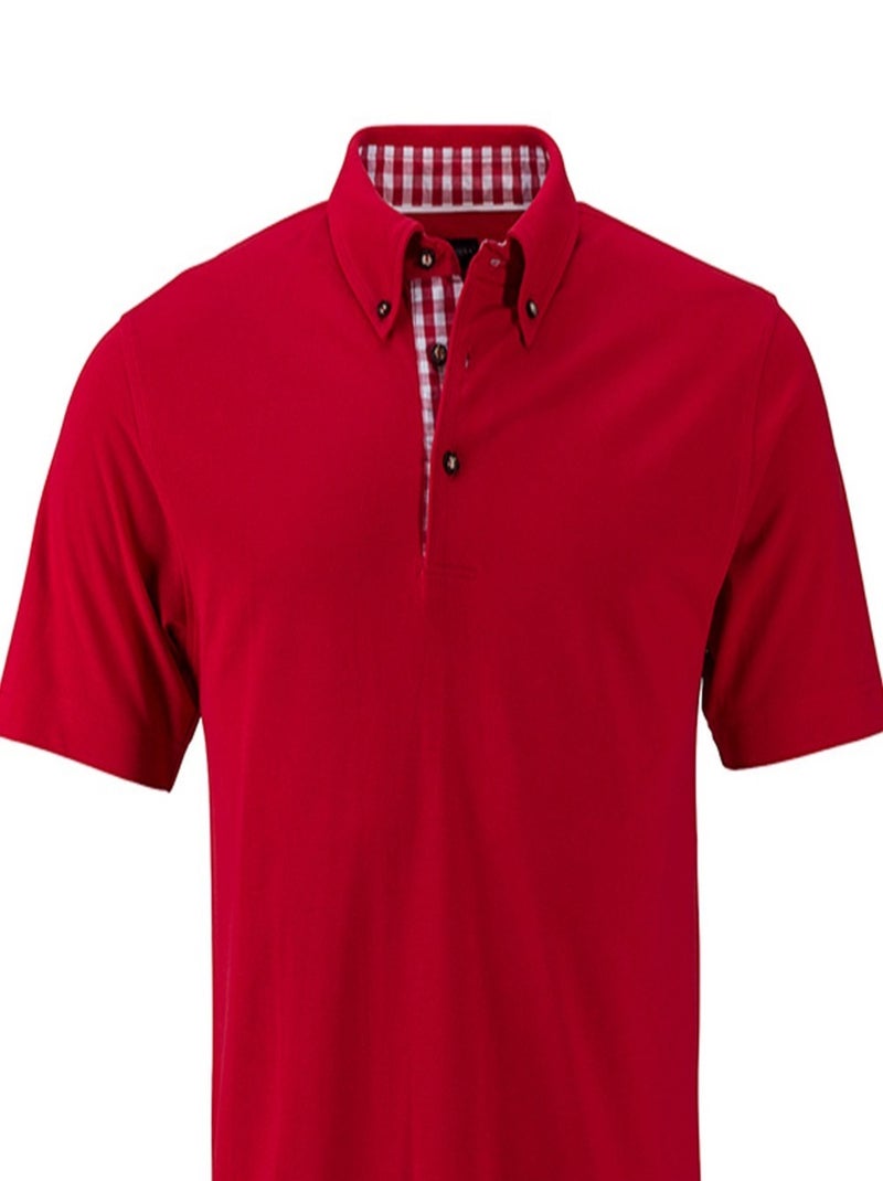 James and Nicholson - Polo TRADITIONAL Rouge bordeaux - Kiabi