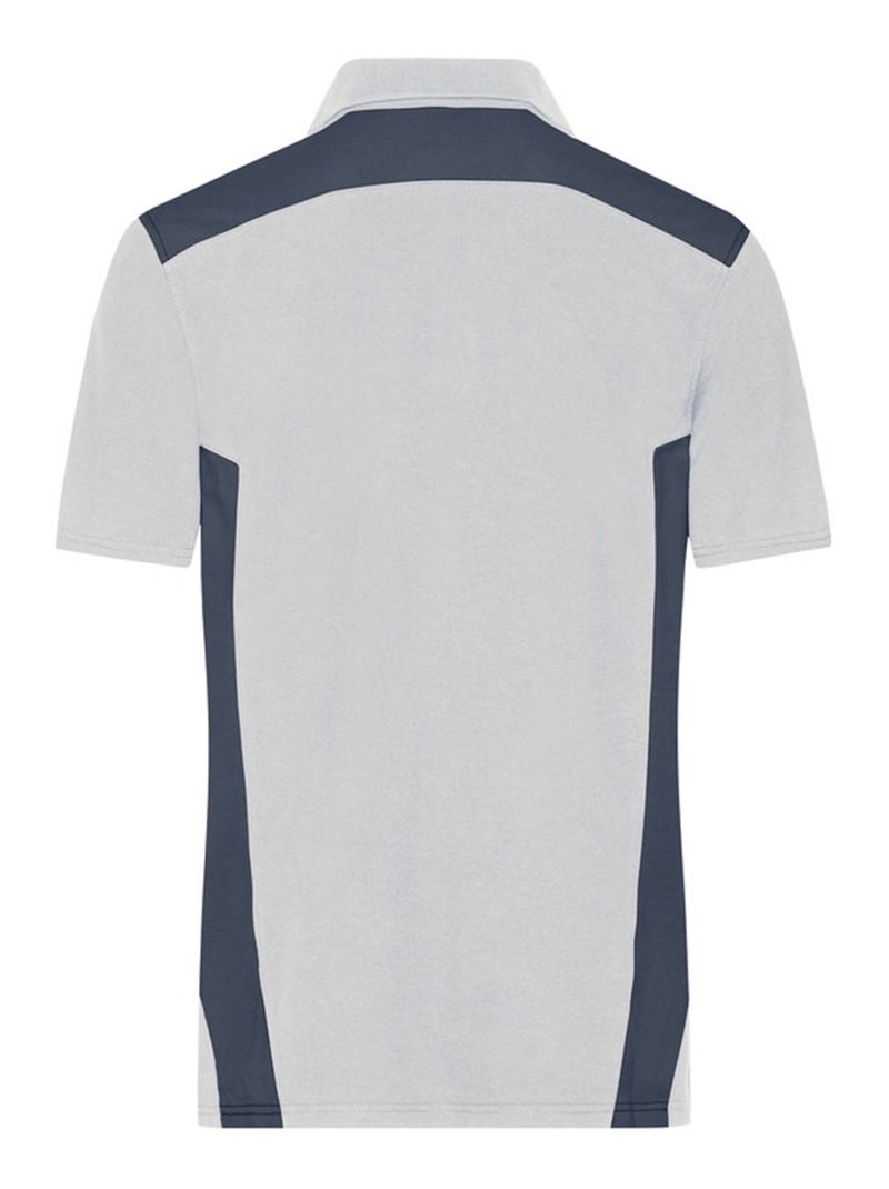James and Nicholson - Polo travail STRONG Blanc Noir - Kiabi