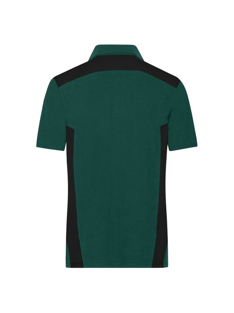 James and Nicholson - Polo travail STRONG Noir Vert Noir - Kiabi