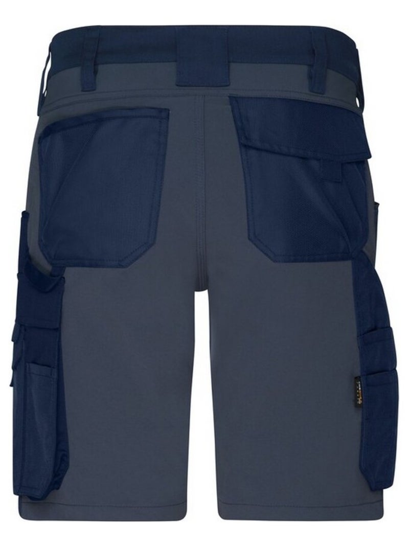 James and Nicholson - Short à poches WORKWEAR Bleu - Kiabi
