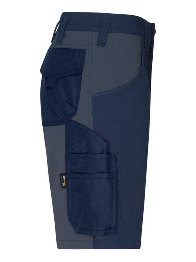 James and Nicholson - Short à poches WORKWEAR Bleu - Kiabi