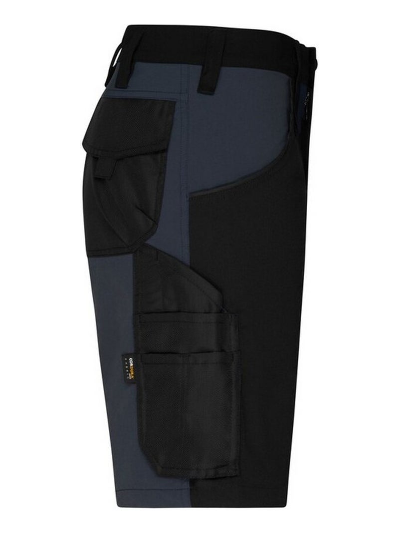 James and Nicholson - Short à poches WORKWEAR Noir mat - Kiabi