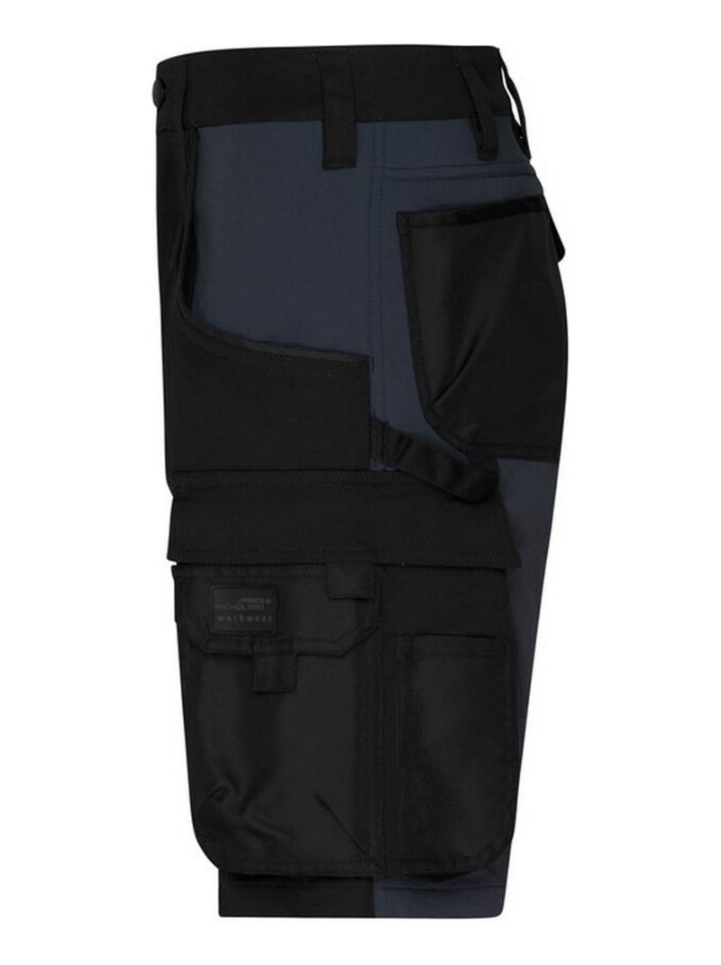James and Nicholson - Short à poches WORKWEAR Noir mat - Kiabi