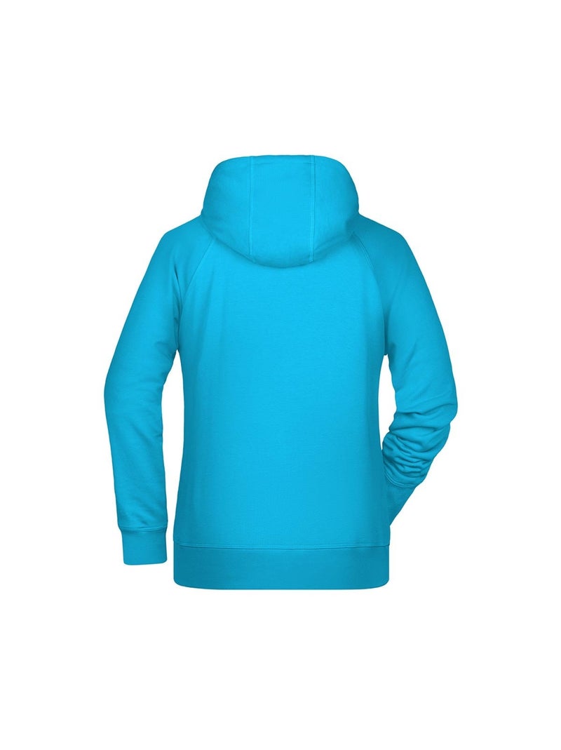 James and Nicholson - Sweat à capuche Bleu marine/Turquoise - Kiabi