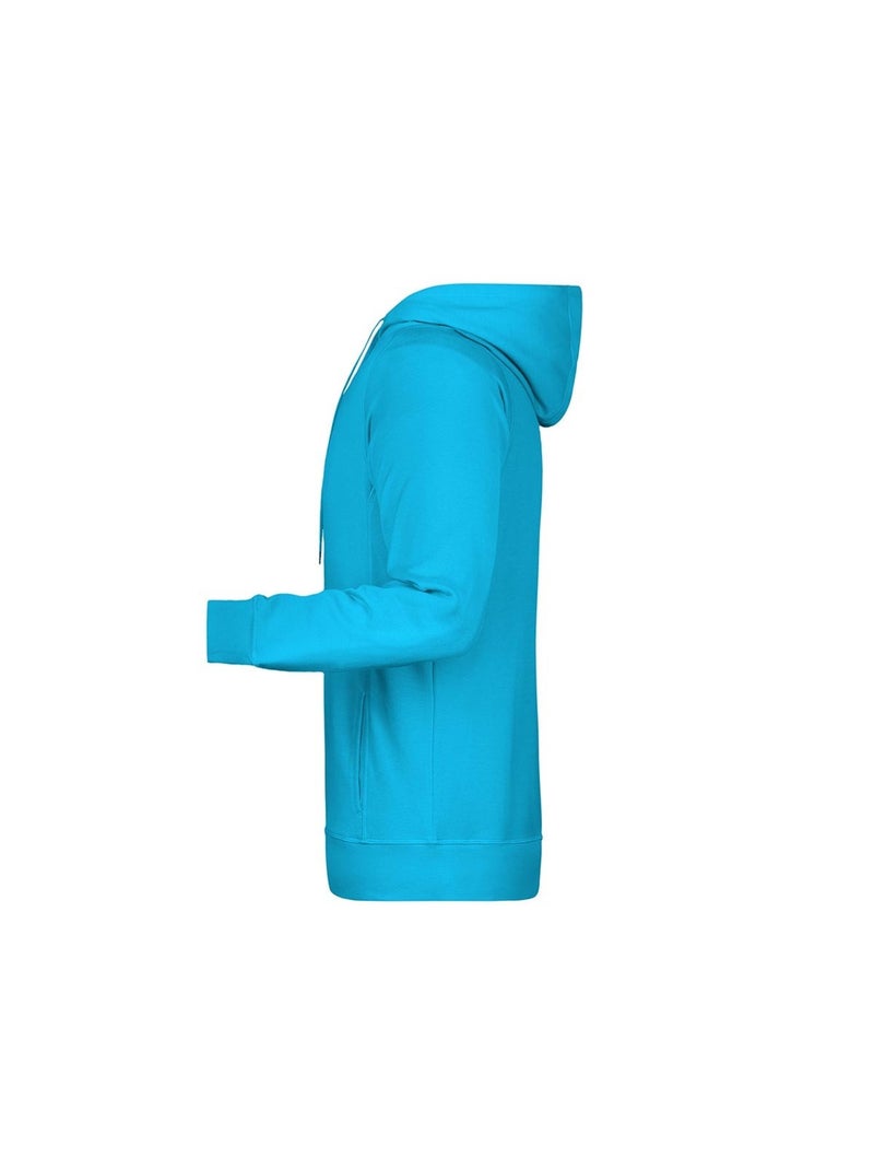 James and Nicholson - Sweat à capuche Bleu marine/Turquoise - Kiabi