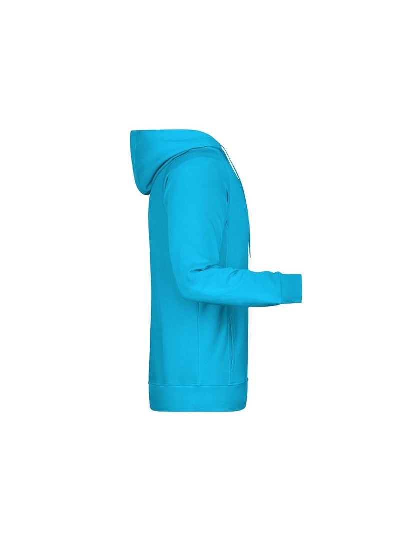 James and Nicholson - Sweat à capuche Bleu marine/Turquoise - Kiabi