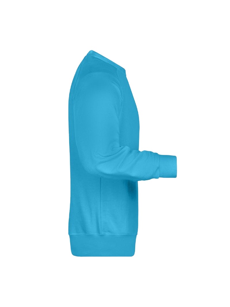 James and Nicholson - Sweat Bleu marine/Turquoise - Kiabi