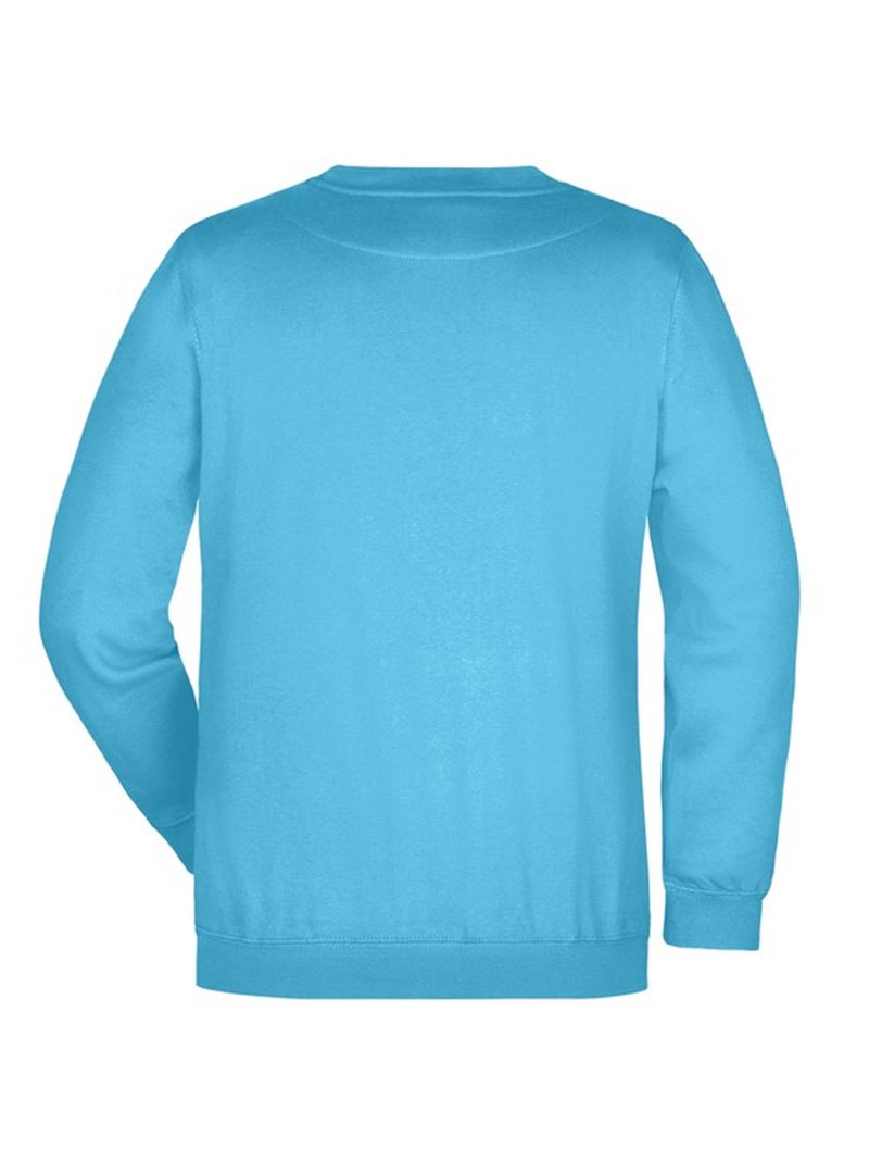 James and Nicholson - Sweat Bleu marine/Turquoise - Kiabi