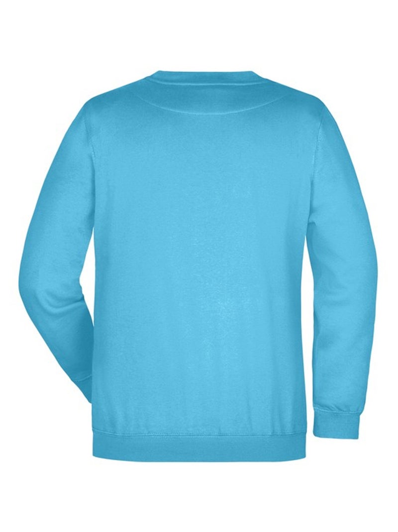 James and Nicholson - Sweat Bleu turquoise - Kiabi