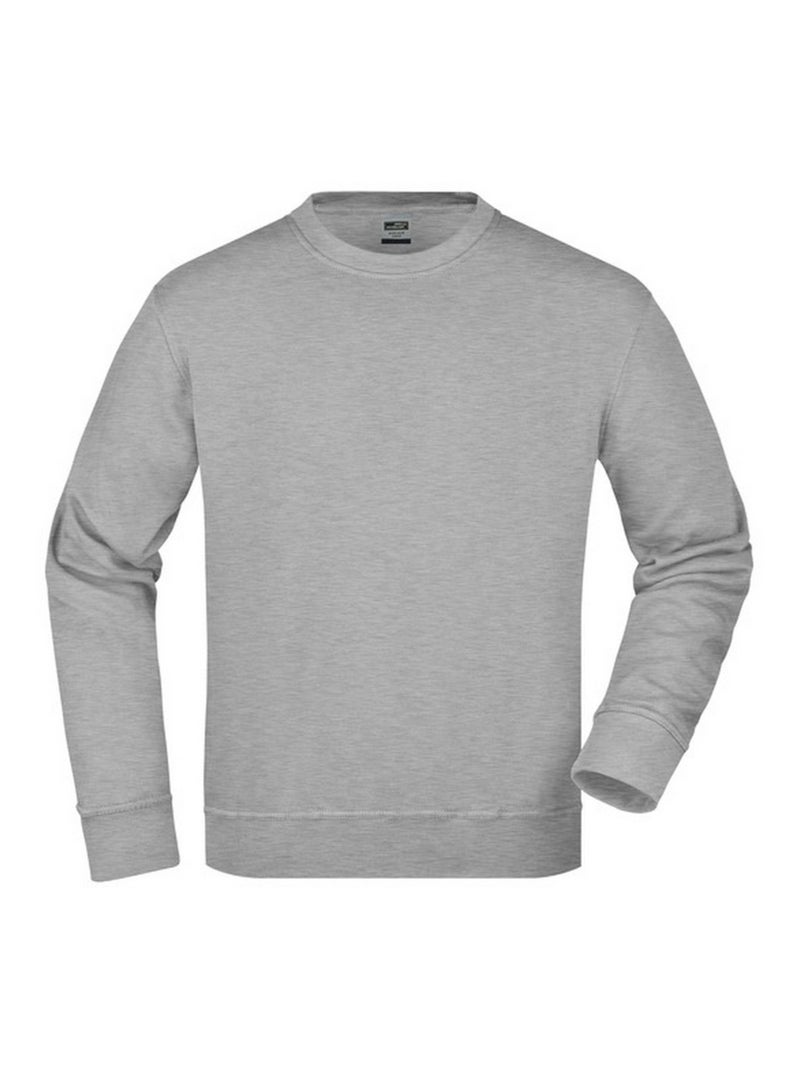 James and Nicholson - Sweat WORKWEAR Gris chiné - Kiabi