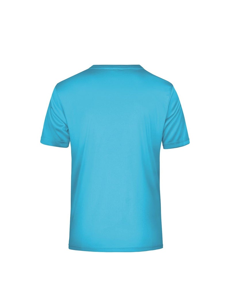 James and Nicholson - T-shirt ACTIVE Bleu marine/Turquoise - Kiabi