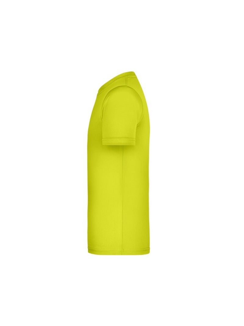 James and Nicholson - T-shirt ACTIVE Jaune fluo - Kiabi