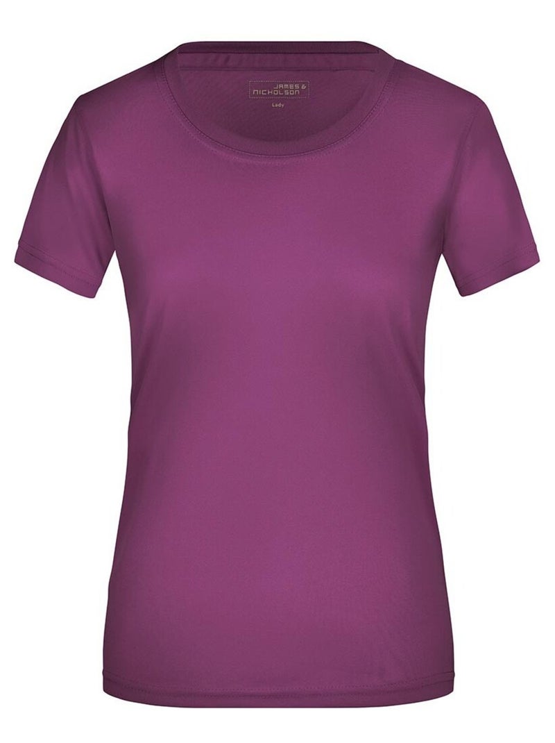 James and Nicholson - T-shirt ACTIVE Violet - Kiabi