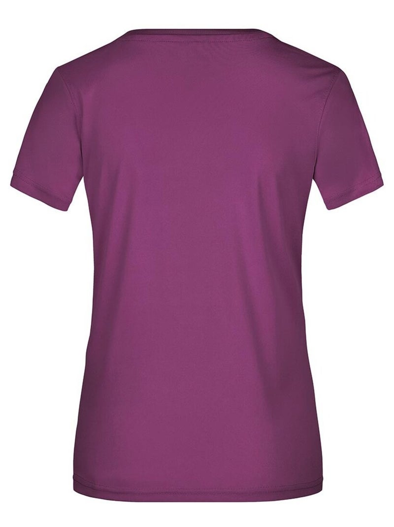James and Nicholson - T-shirt ACTIVE Violet - Kiabi