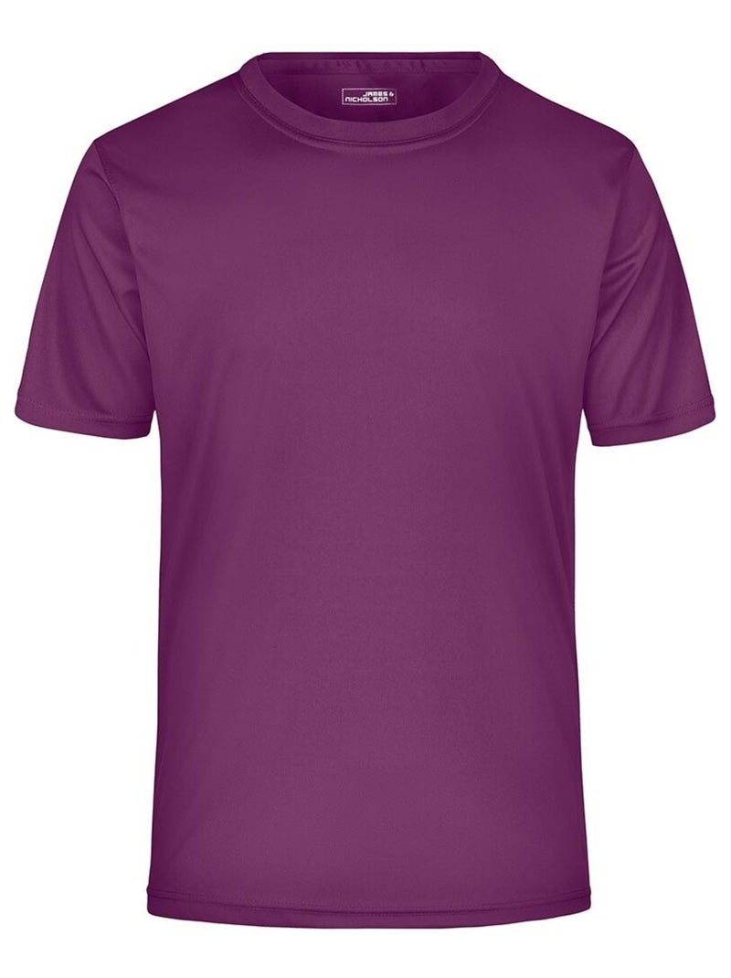 James and Nicholson - T-shirt ACTIVE Violet - Kiabi