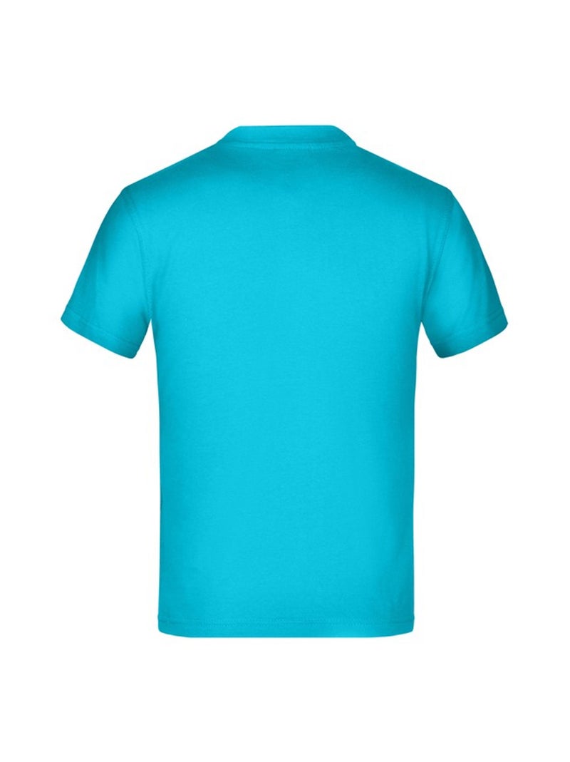 James and Nicholson - T-shirt BASIC Bleu marine/Turquoise - Kiabi