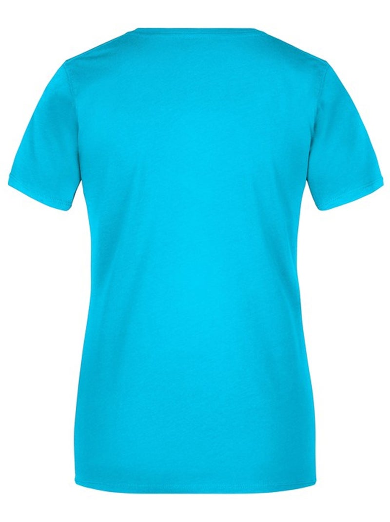 James and Nicholson - T-shirt BASIC Bleu marine/Turquoise - Kiabi