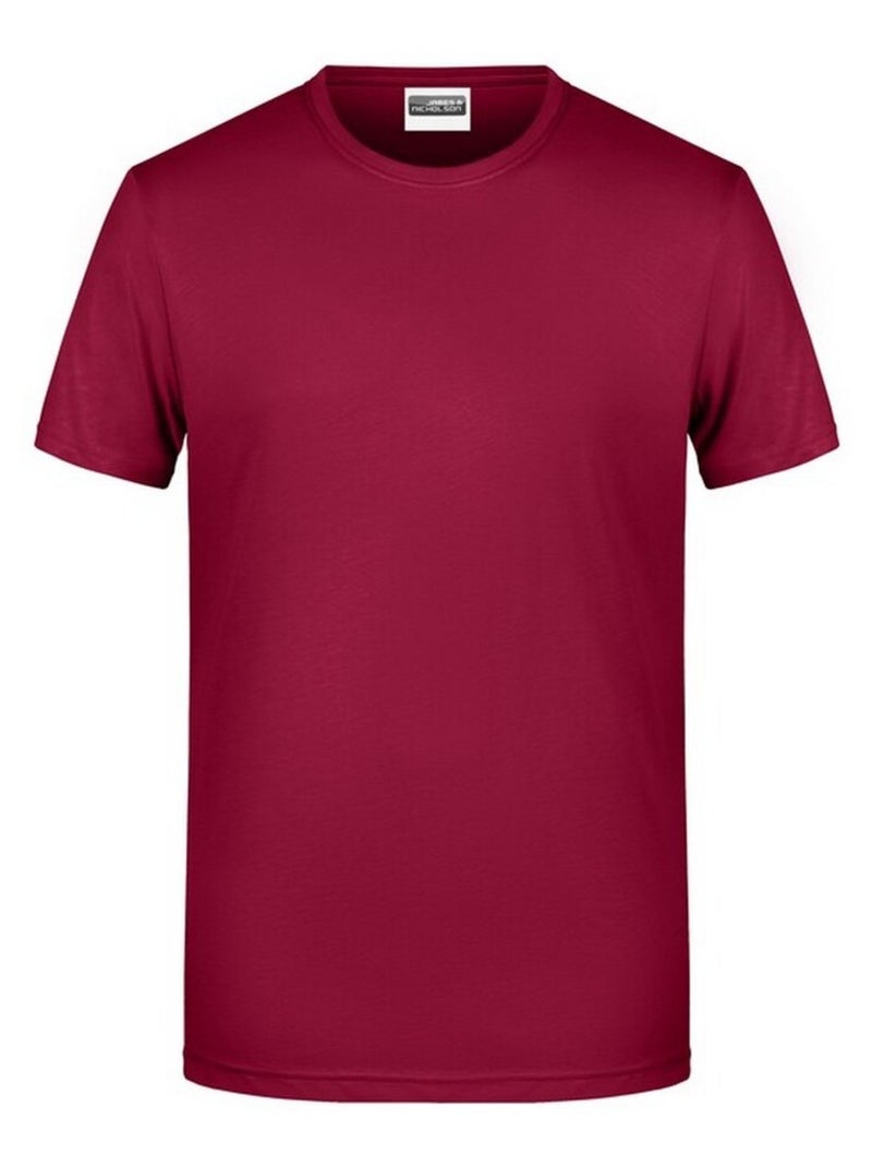 James and Nicholson - T-shirt BASIC Bordeaux - Kiabi