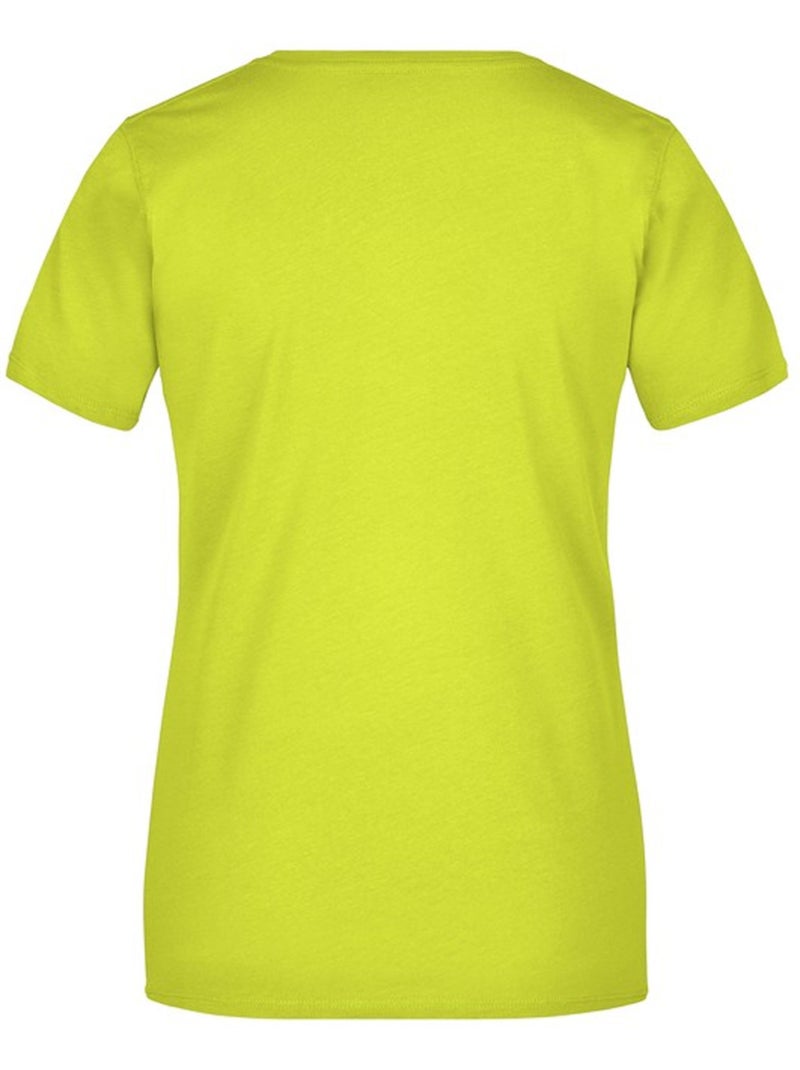 James and Nicholson - T-shirt BASIC Jaune fluo - Kiabi