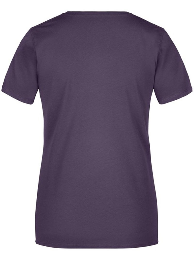 James and Nicholson - T-shirt BASIC Violet aubergine - Kiabi
