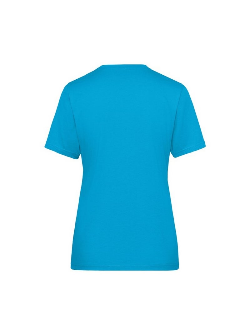 James and Nicholson - T-shirt BIO WORKWEAR Bleu marine/Turquoise - Kiabi