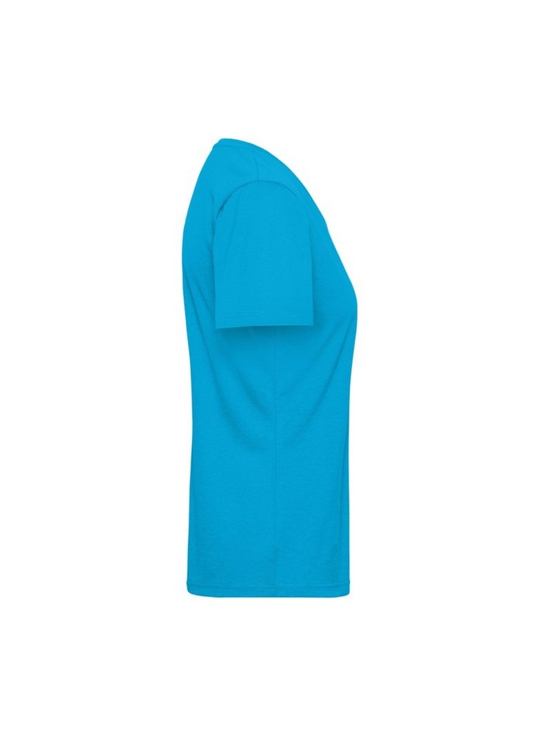 James and Nicholson - T-shirt BIO WORKWEAR Bleu marine/Turquoise - Kiabi