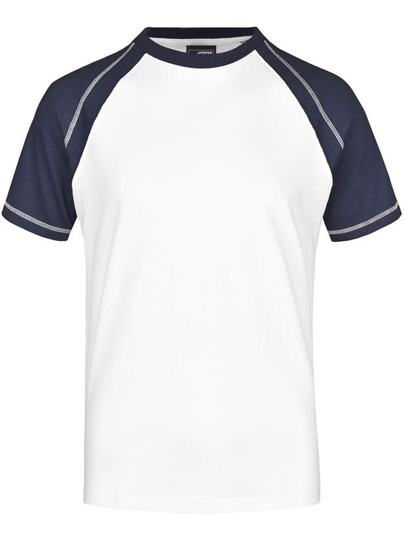 James and Nicholson - T-shirt Blanc Bleu - Kiabi