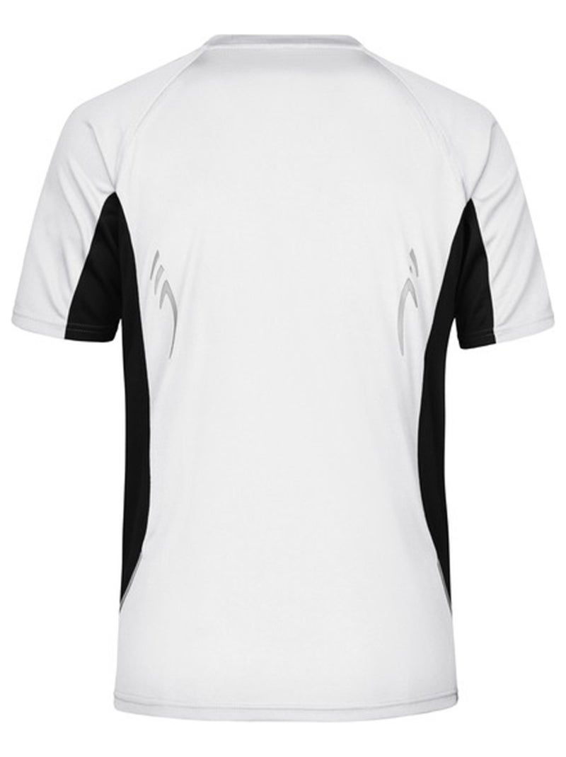 James and Nicholson - T-shirt course à pied Blanc Noir - Kiabi