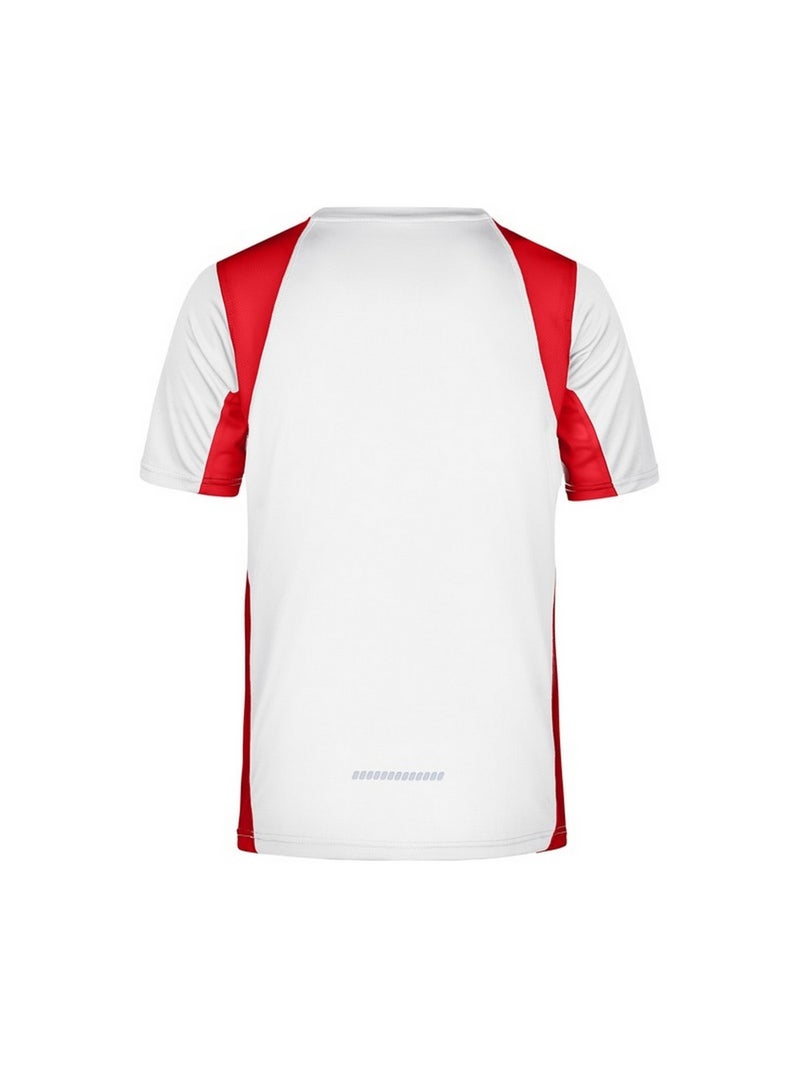 James and Nicholson - T-shirt course à pied Blanc/Rouge - Kiabi